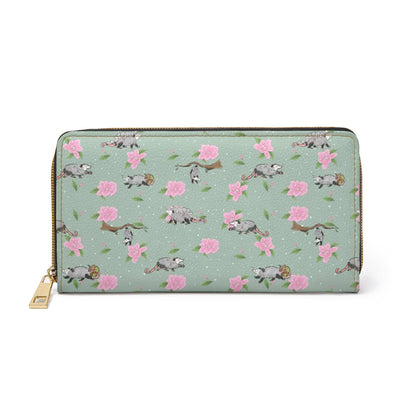 Opossums and Blossoms Zipper Wallet Pouch