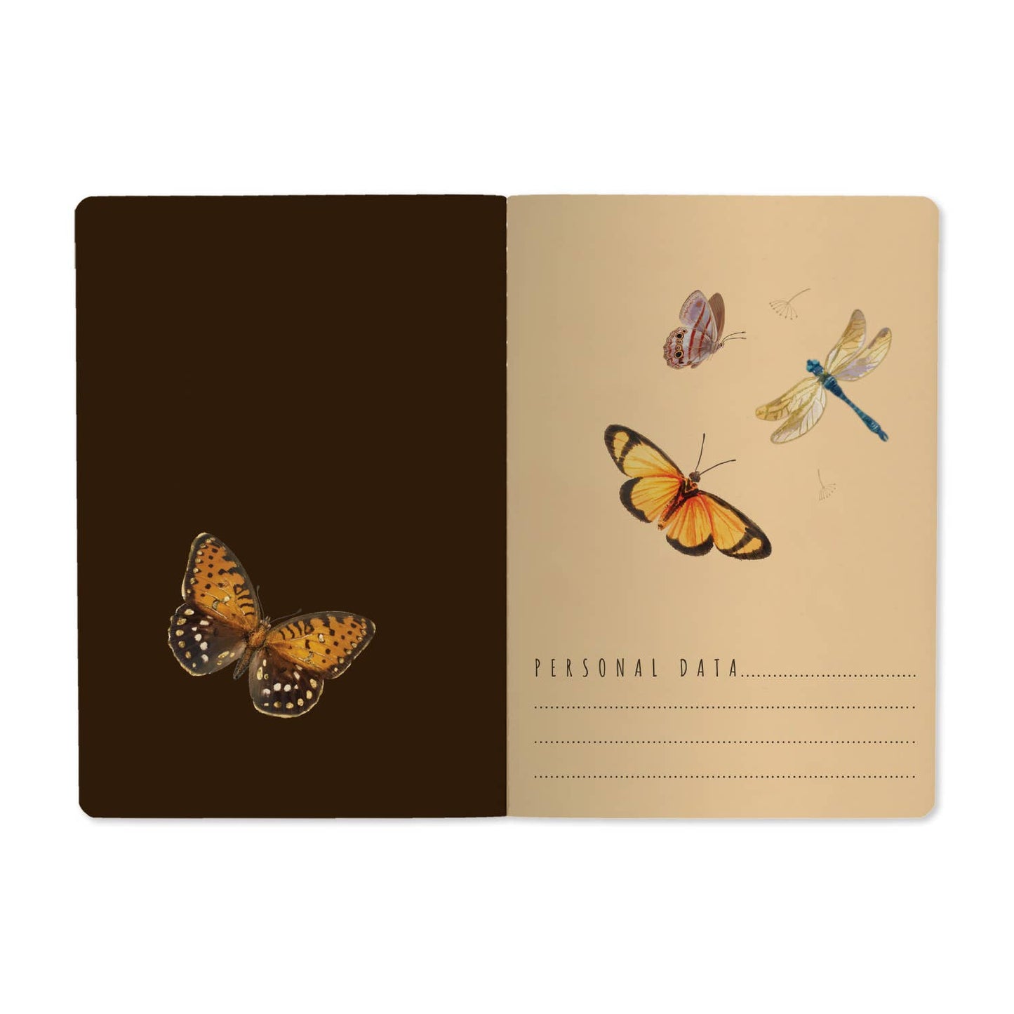 Butterflies and Peonies (A5 Notebook)