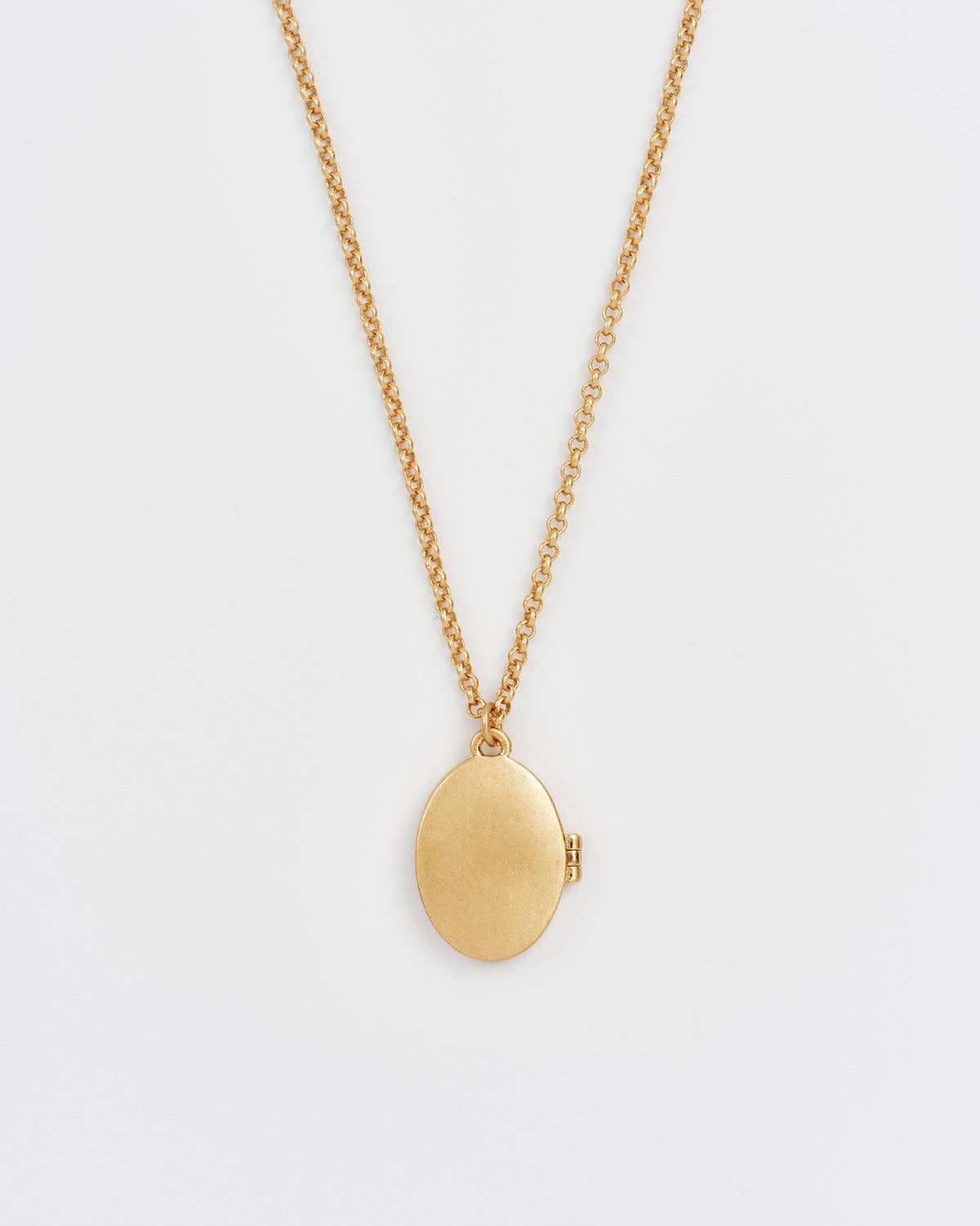 Robin & Blackberry Gold Oval Locket Chain Necklace