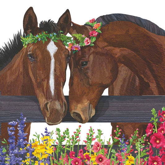 Beverage Napkins - Sonny & Cher (Horses)