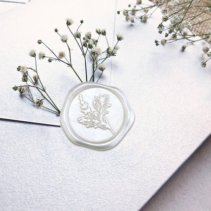 Botanical Adhesive Wax Seal Stickers 1 1/4" - 25 Pk