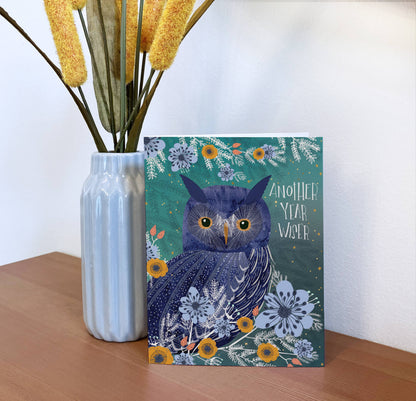 Wise Owl Birthday Card