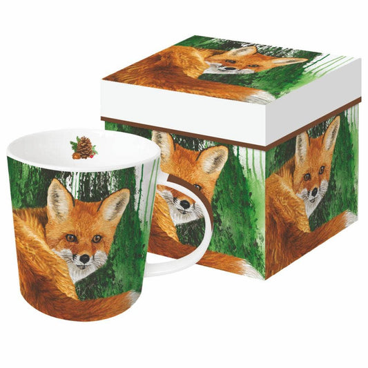 Mug in a Gift Box - Evergreen Fox