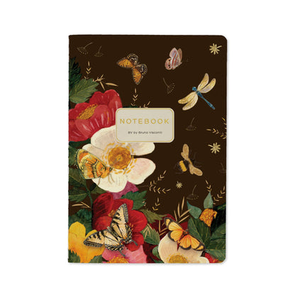 Butterflies and Peonies (A5 Notebook)
