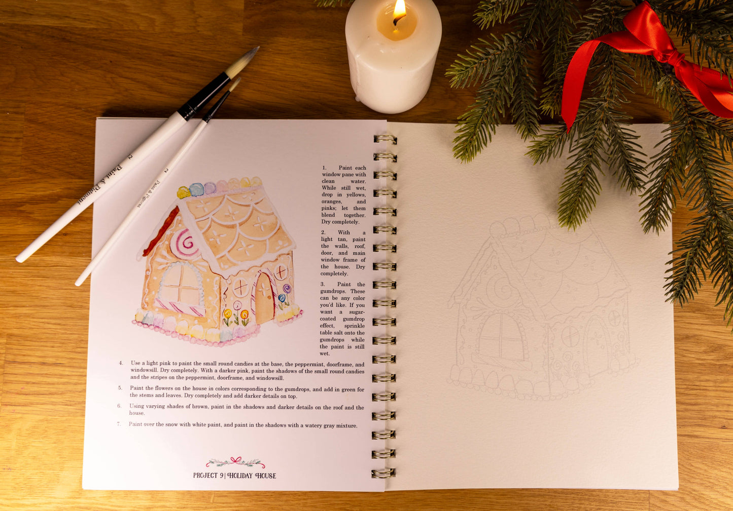 Christmas Watercolor Workbook