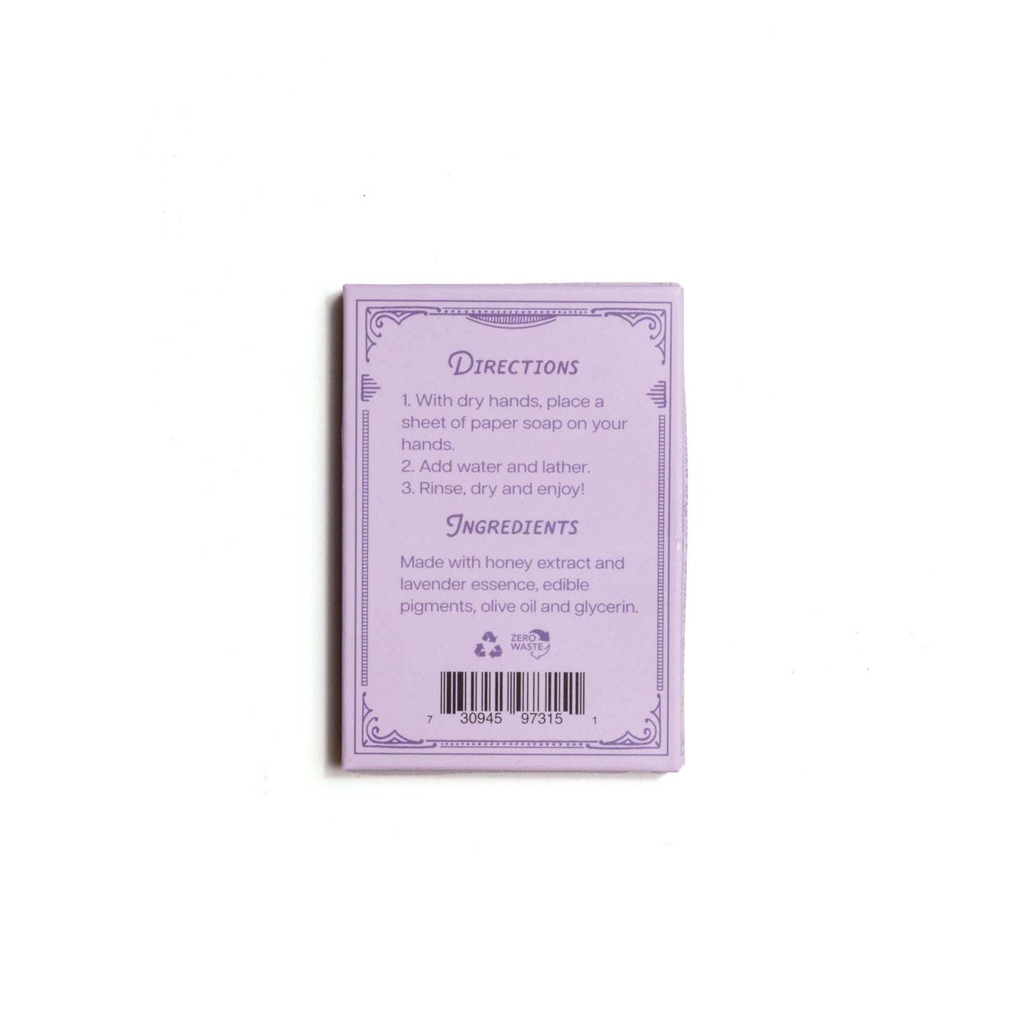 Paper Soap – Lavender Honey Scent (Travel Size with 50 Sheets for Pack)