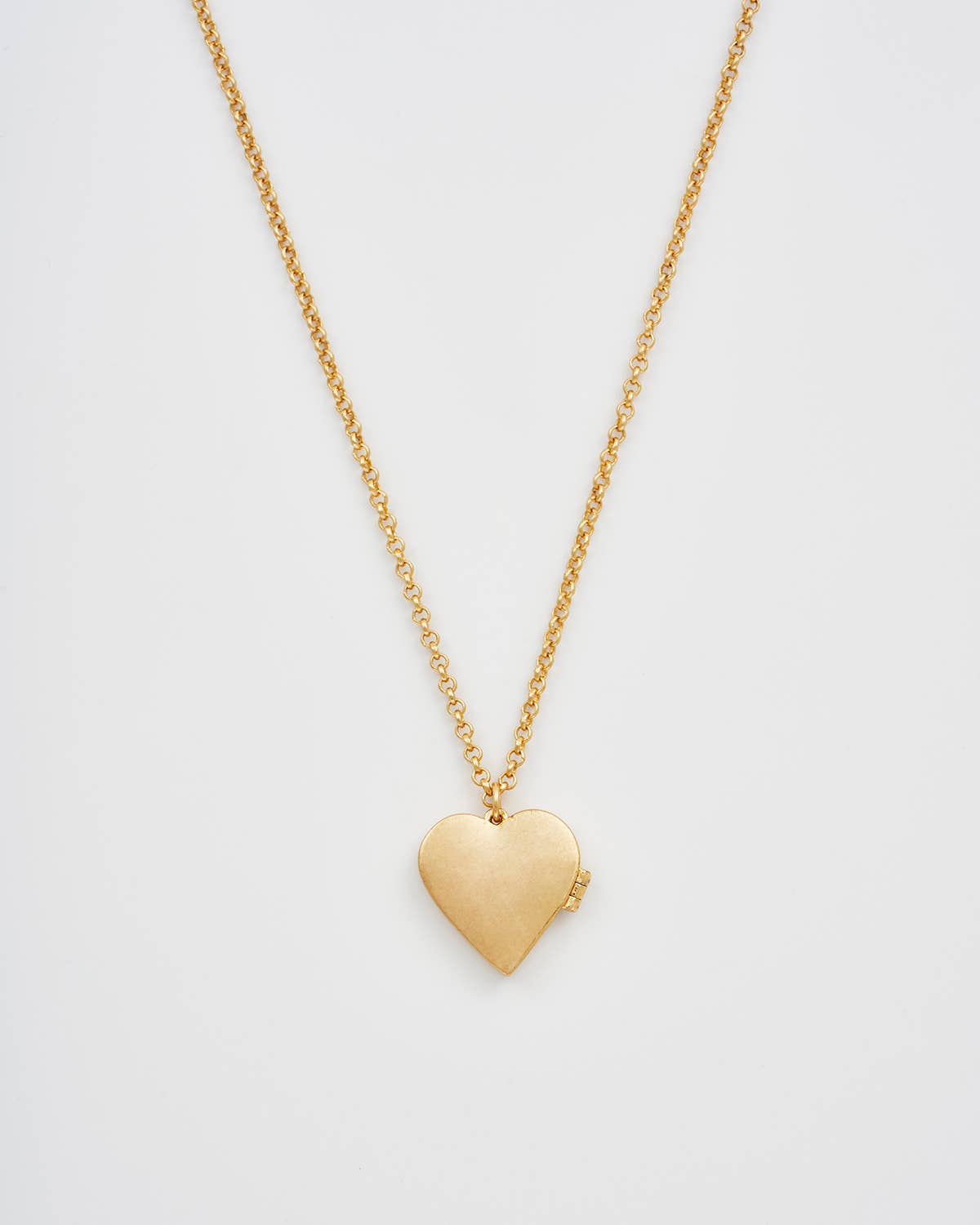 Floral "Forget Me Not" Heart Gold Locket Necklace