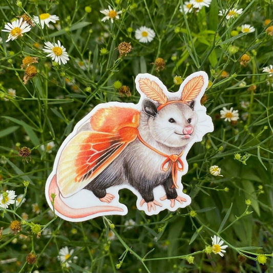 Flannel Moth Opossum Halloween Weatherproof Vinyl Sticker