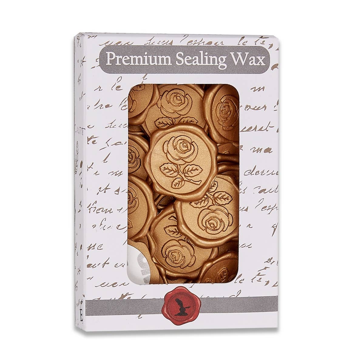 Rose Adhesive Wax Seal Stickers 1 1/4" - 25 Pk