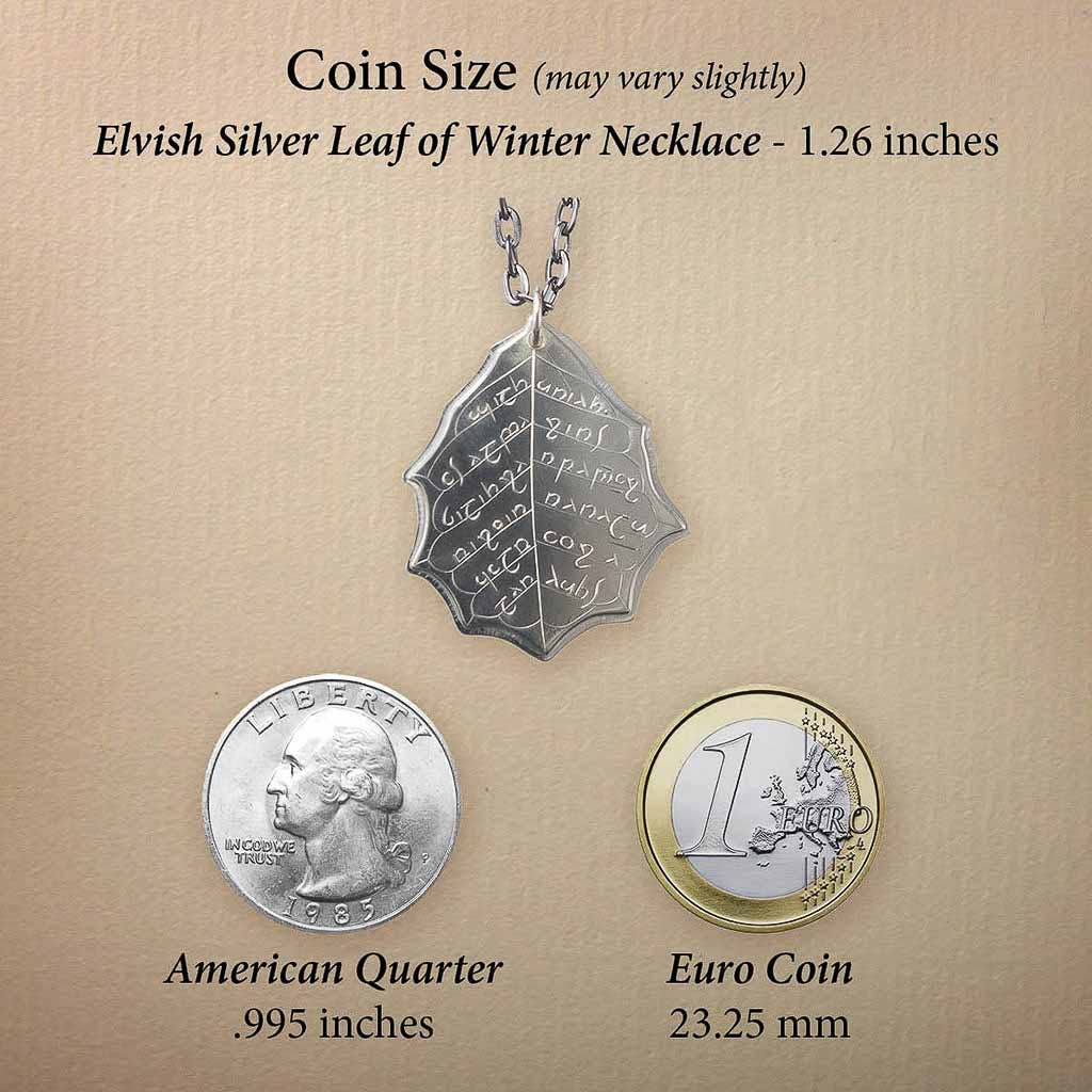 Elvish Silver Leaf of Winter Necklace