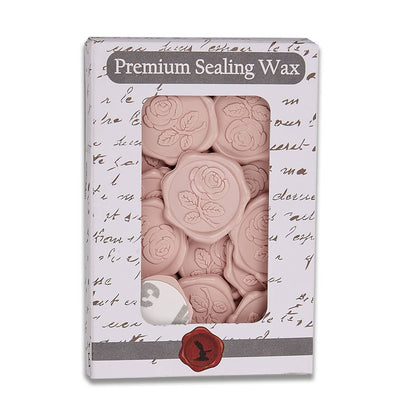 Rose Adhesive Wax Seal Stickers 1 1/4" - 25 Pk