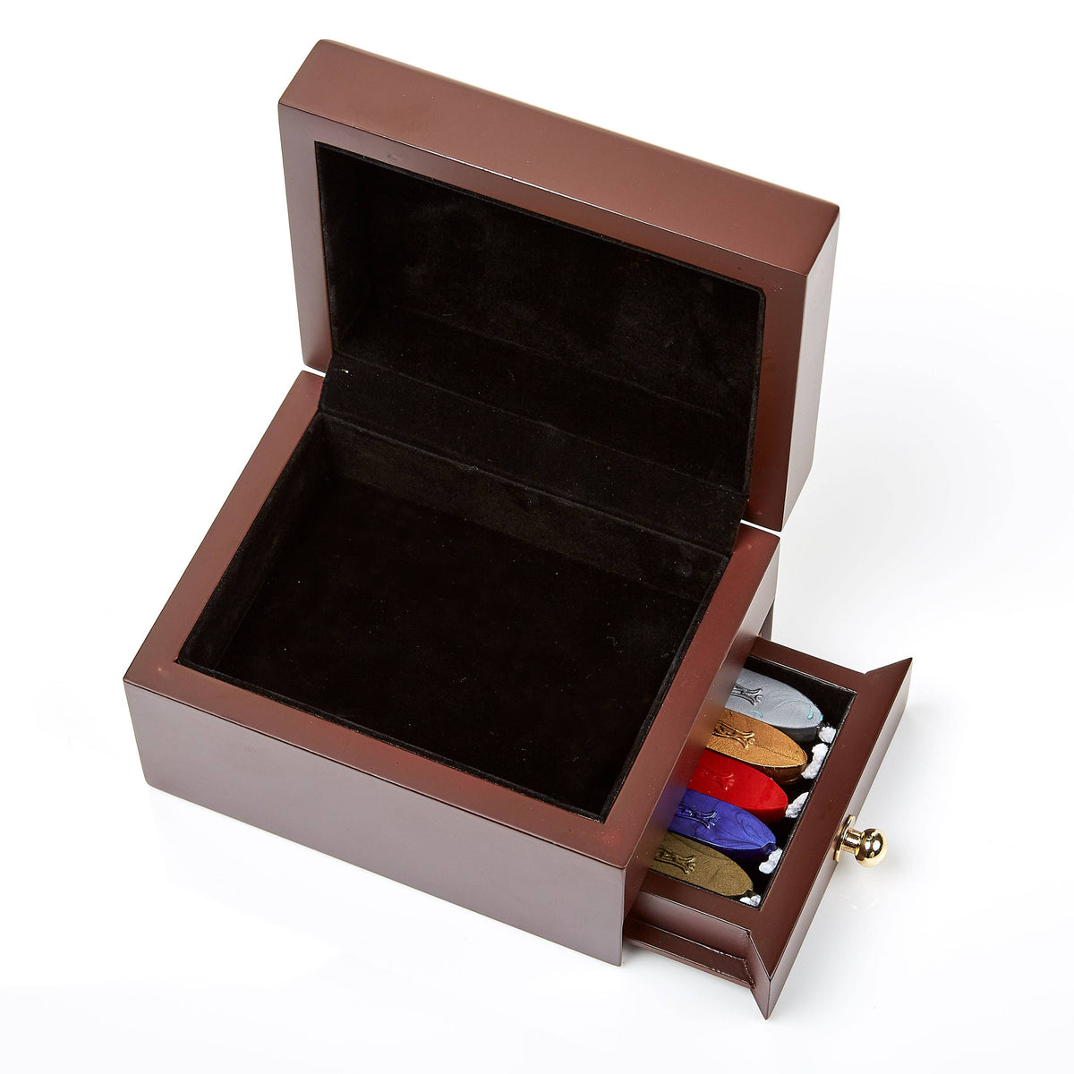 Wood Travel Box for Wax Seal Accessories