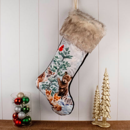 Woodland Animals LED Light Up Stocking