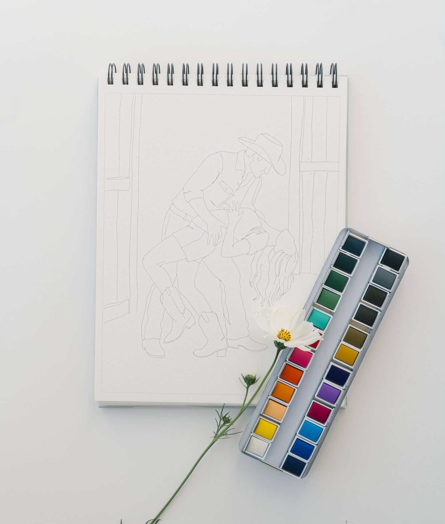 Country Life Watercoloring Book