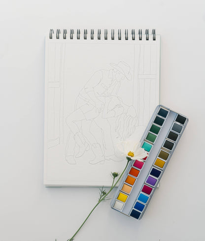 Country Life Watercoloring Book