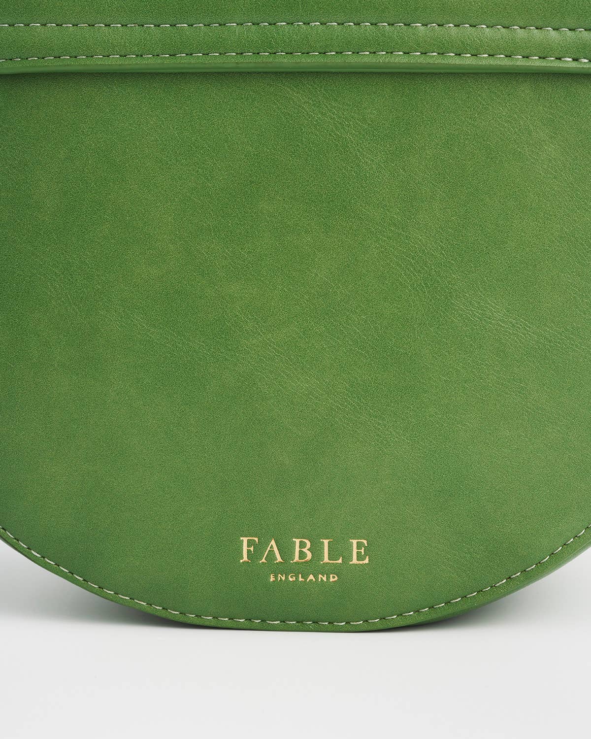 Fawn & Snail Green Embroidered Top Handle Bag
