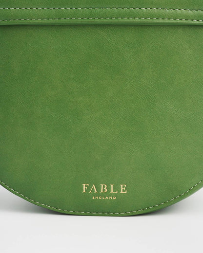 Fawn & Snail Green Embroidered Top Handle Bag