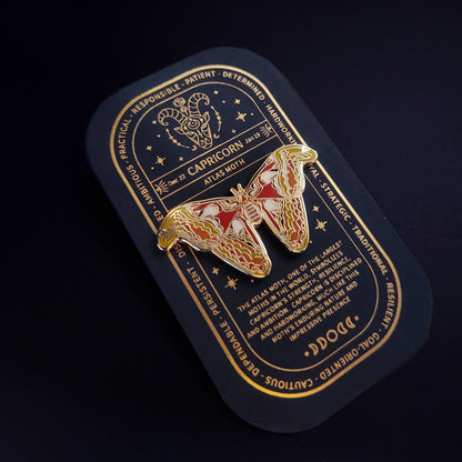 Capricorn - Zodiac Butterfly and Moth Pins- Atlas Moth