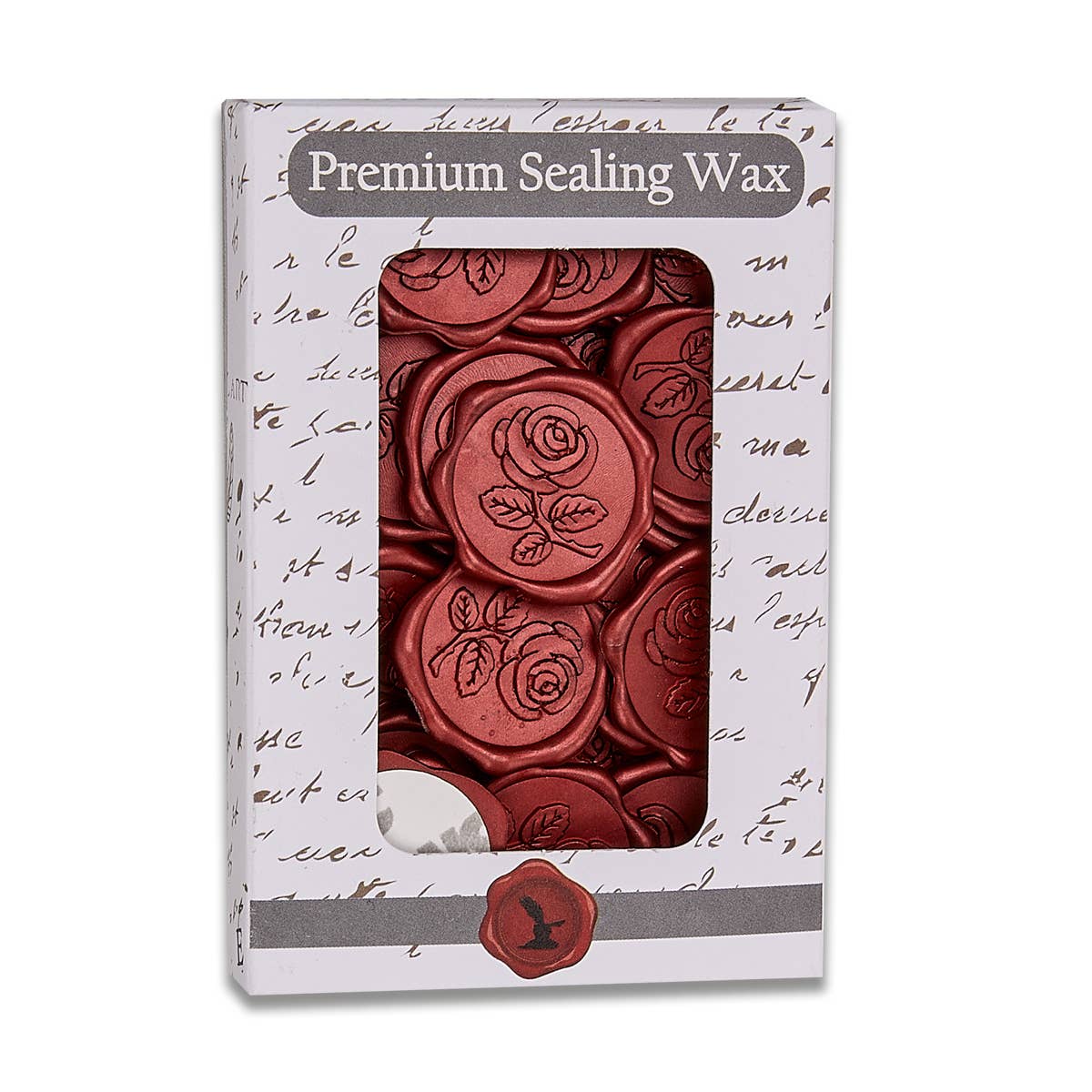Rose Adhesive Wax Seal Stickers 1 1/4" - 25 Pk