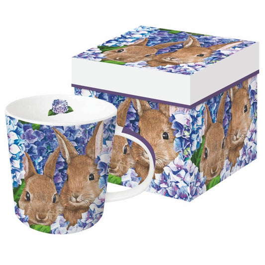 Mug in a Gift Box - Hydrangea Bunny