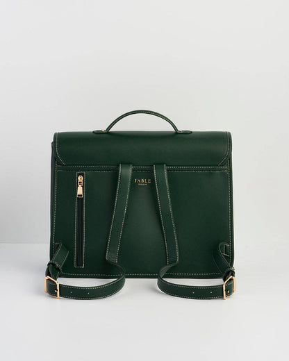 Into the Woods Green Large Satchel Backpack