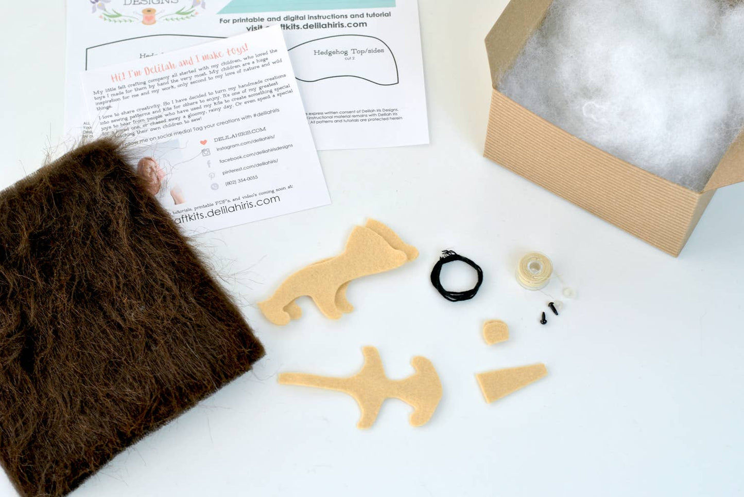 Hedgehog DIY Stuffed Animal Craft Sewing Kit
