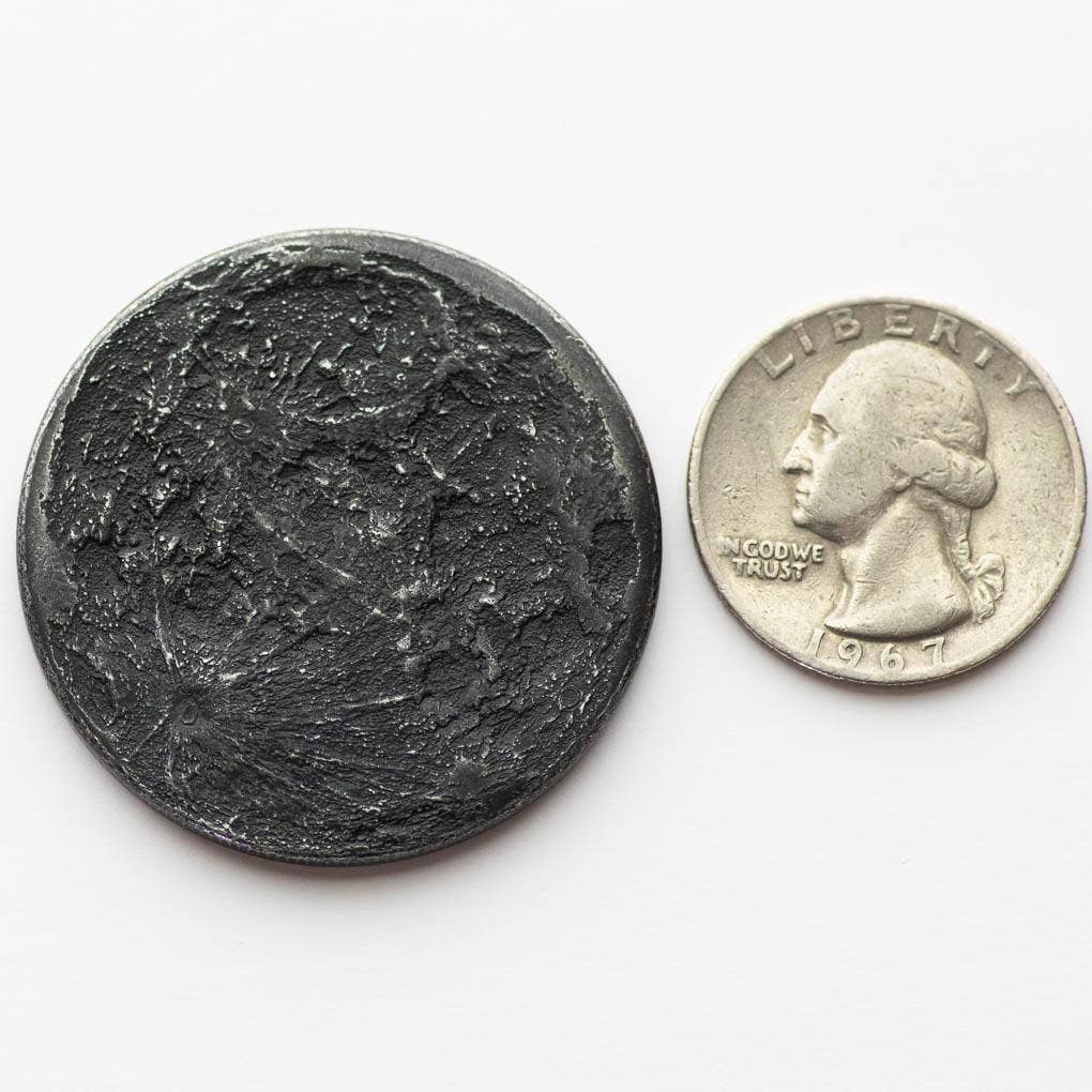 Black Iron Large Super New Moon Coin - 1.5