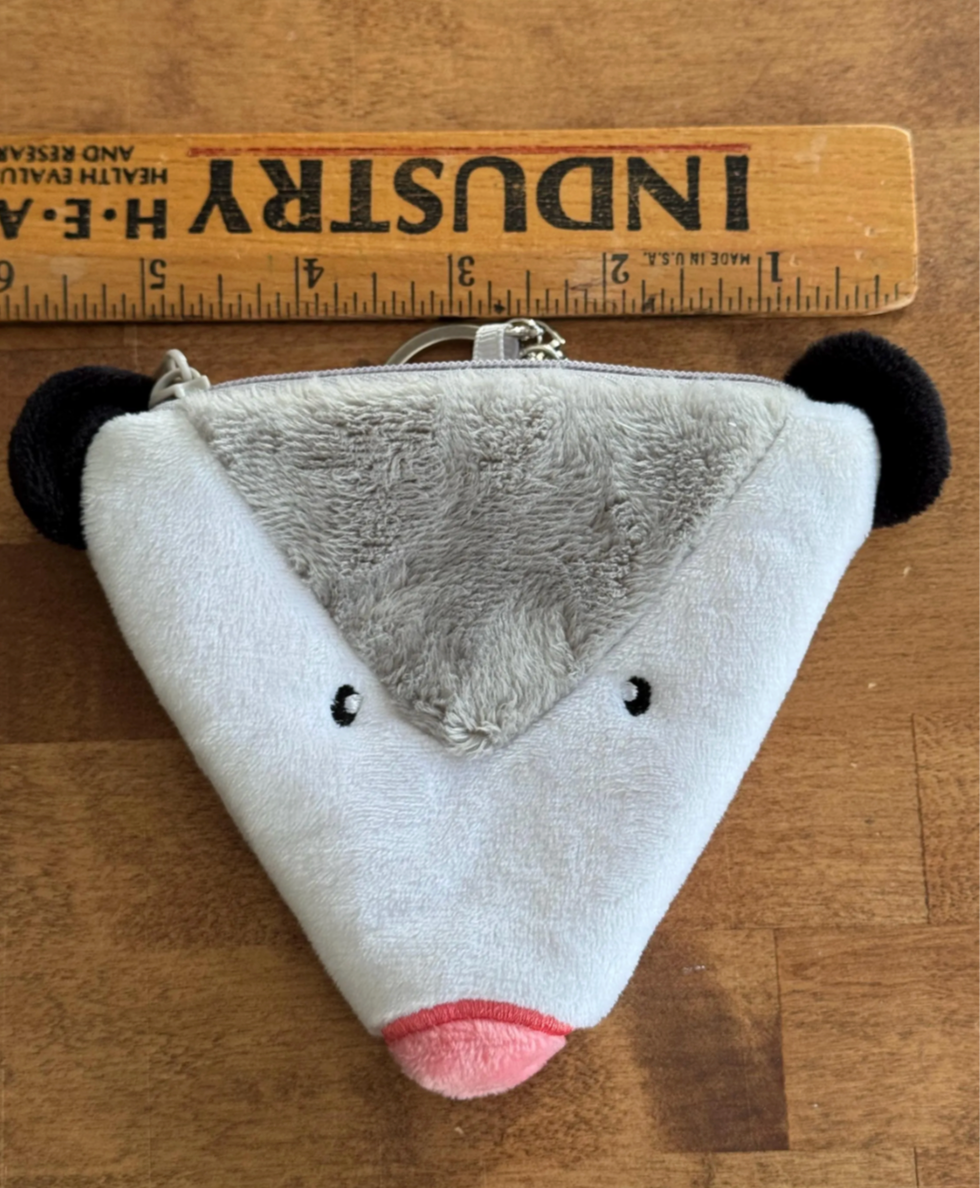 Opossum Soft Coin Purse Pouch Key Chain 