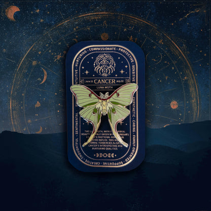 Cancer - Zodiac Butterfly and Moth Pins- Luna Moth
