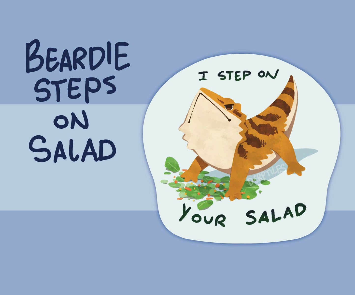 Pegatina de Beardie de Steppin de ensalada