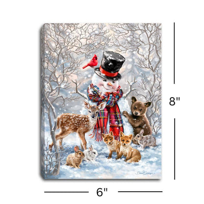 Forest Friends 8x6 Lighted Tabletop Canvas