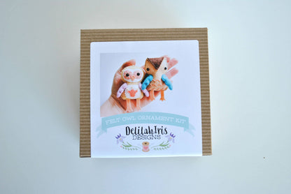 DIY Craft Kit - Owl Felt Ornament Craft Sewing Kit Cute Gift