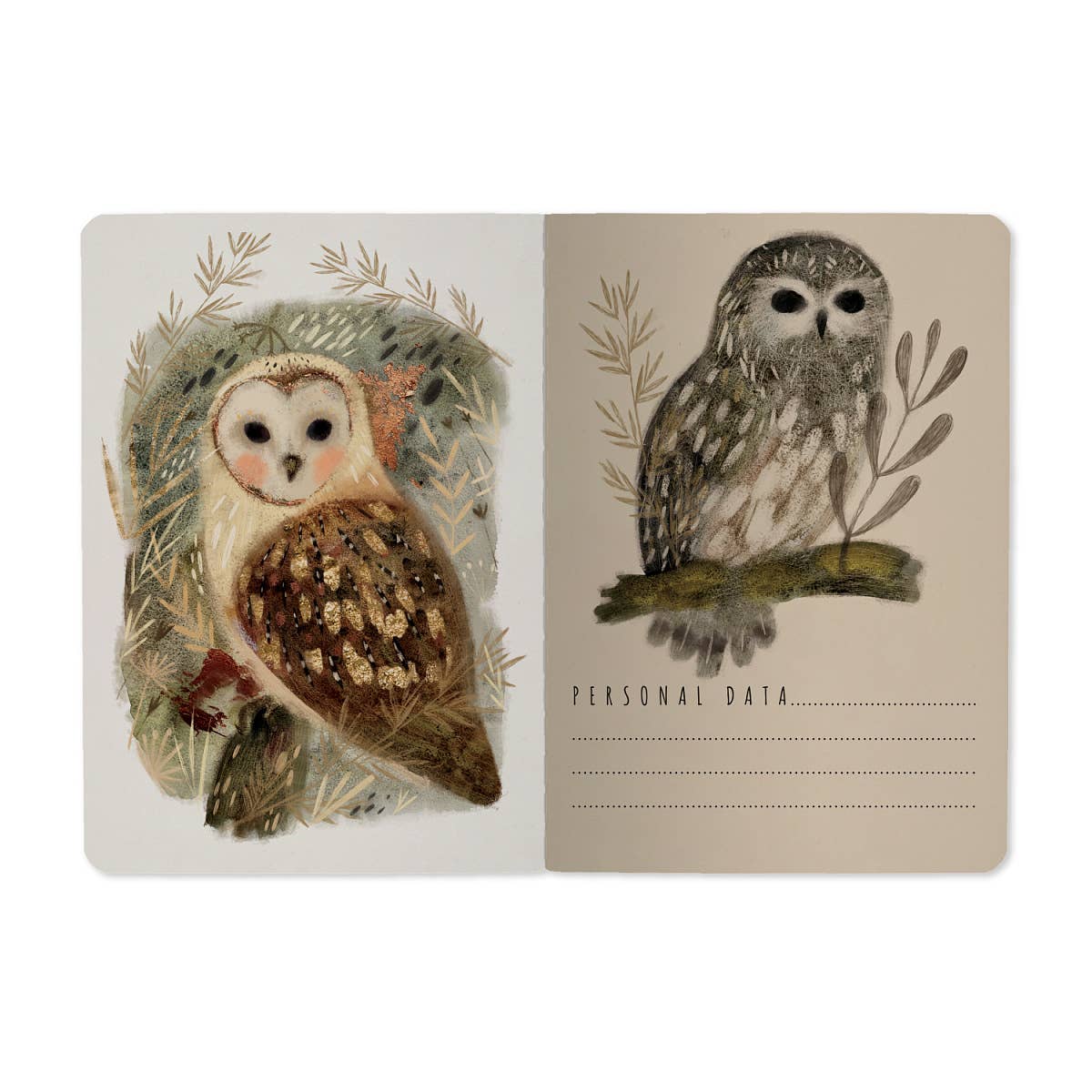 Owl Notebook (A6 Passport Notebook)