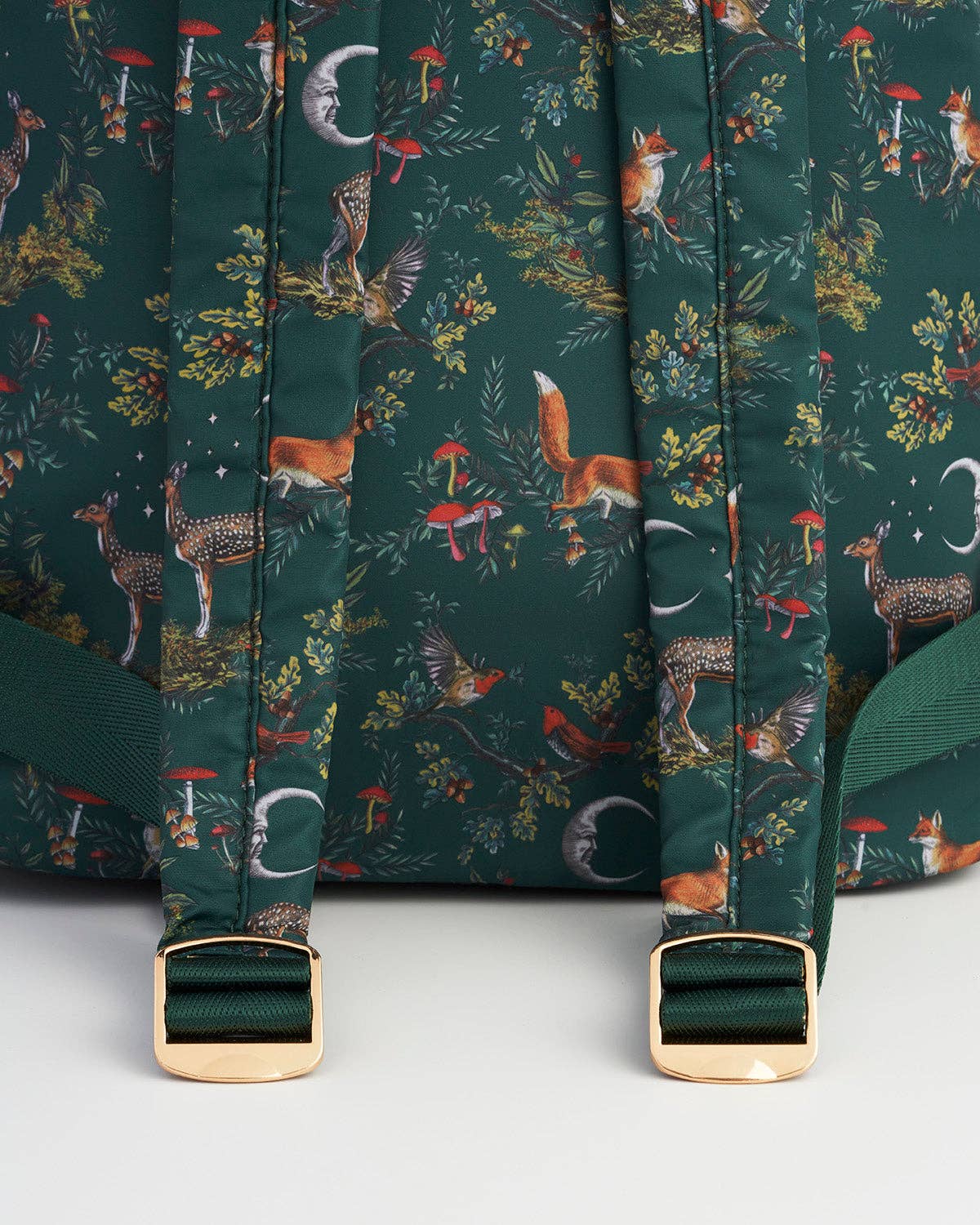 Into the Woods Green Buckle Medium Backpack