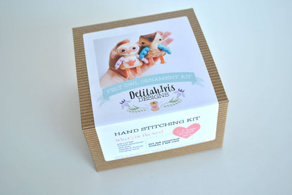 DIY Craft Kit - Owl Felt Ornament Craft Sewing Kit Cute Gift