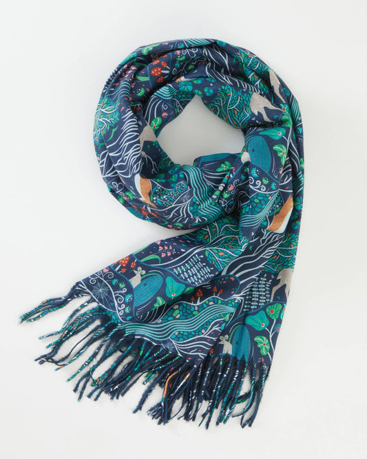 The Enchanted Tree Thick Scarf (Navy)