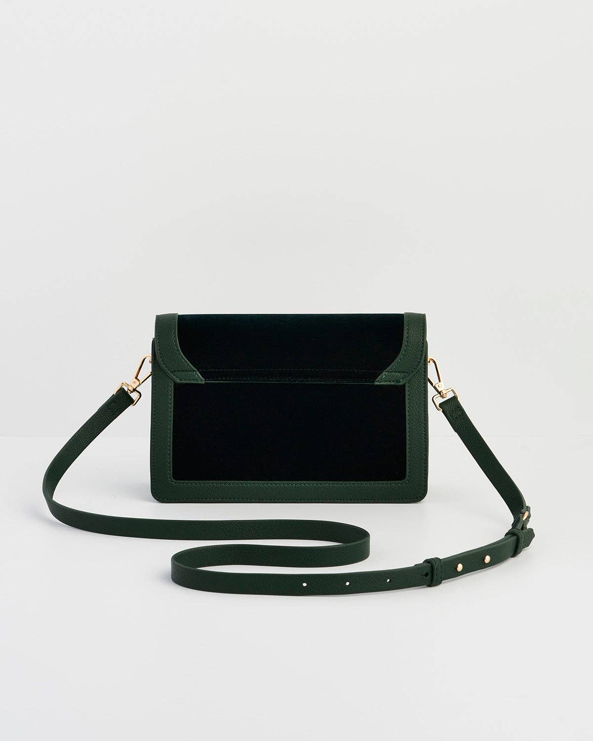 Fawn Embroidered Green Crossbody Bag