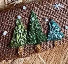 Wreath & Nuts Embroidered Hair Barrette, Christmas & Autumn