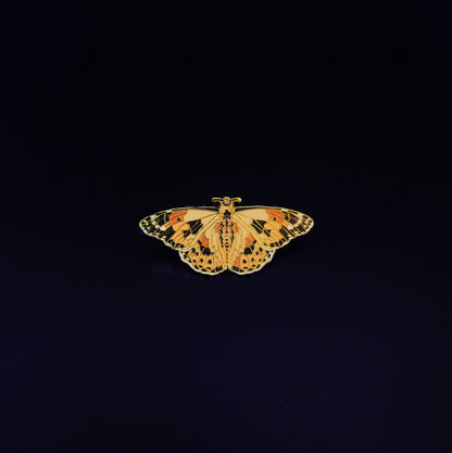 Virgo - Zodiac Butterfly and Moth Pin - Painted Lady