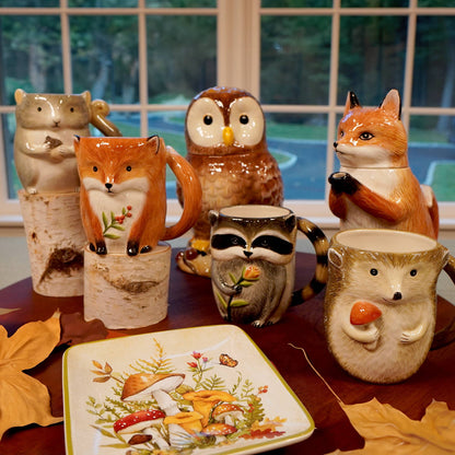 Woodland Critters Fall 3-D Fox Teapot 32 oz.