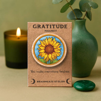 Gratitude Magnet – Sunflower “You Make Everything Brighter"