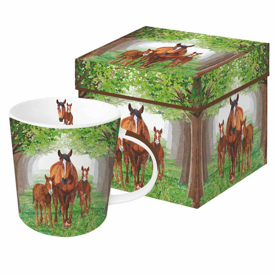 Mug in a Gift Box - Timberland Horses