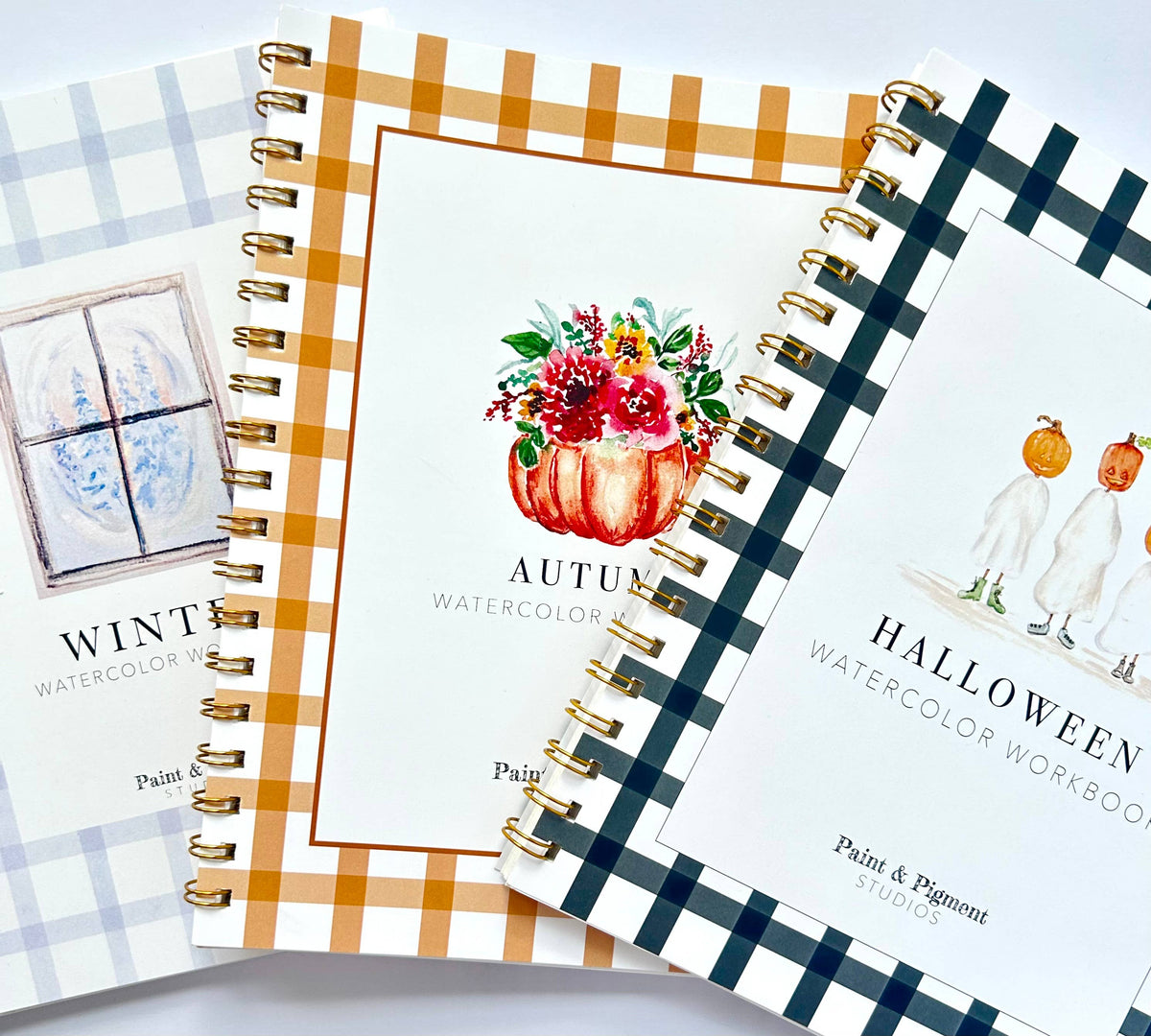 Cuaderno de trabajo de acuarela de otoño
