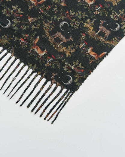 Into the Woods Tassel Scarf (Green)