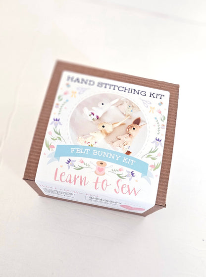 DIY Embroidered Felt Bunny Craft Kit - Hand Sewing Project