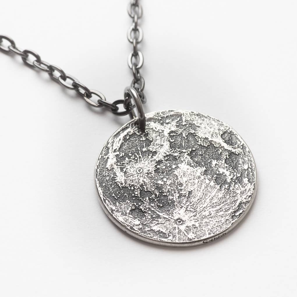 Full Moon Silver Necklace