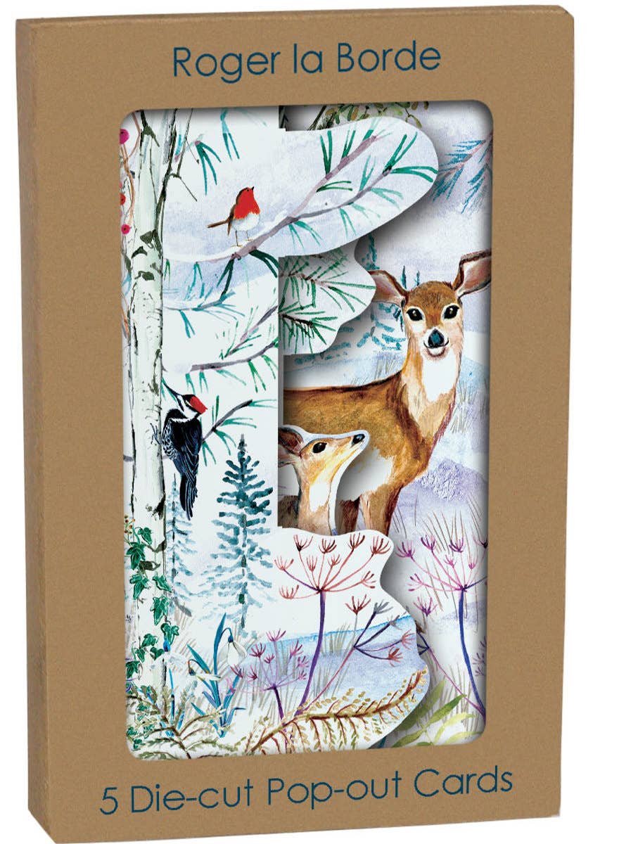 Wild Winter's Song Deer Tri-fold Card Pack