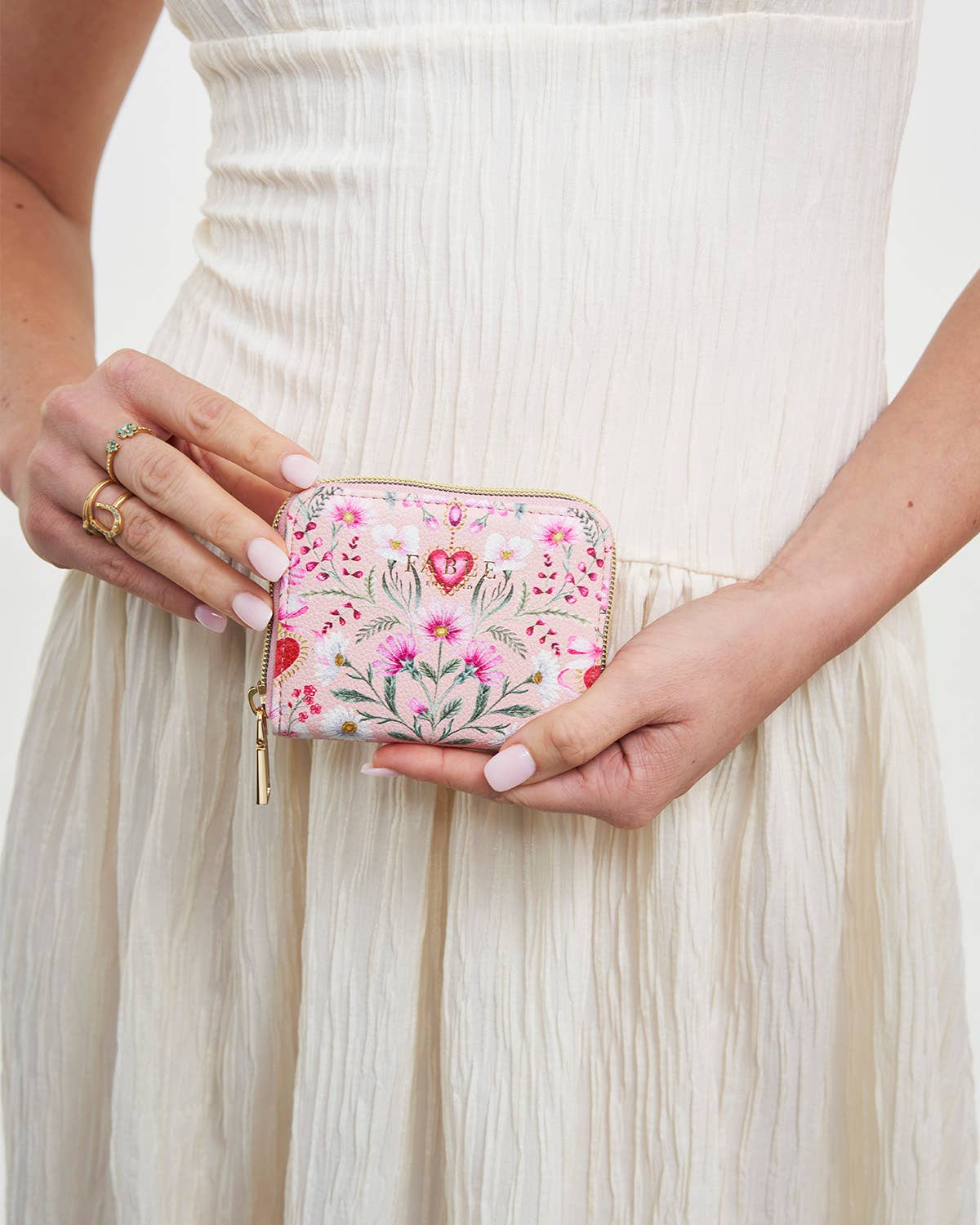 Floral Heart Pink Wallet