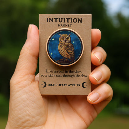 Intuition Magnet – Owl Token for Vision & Clarity
