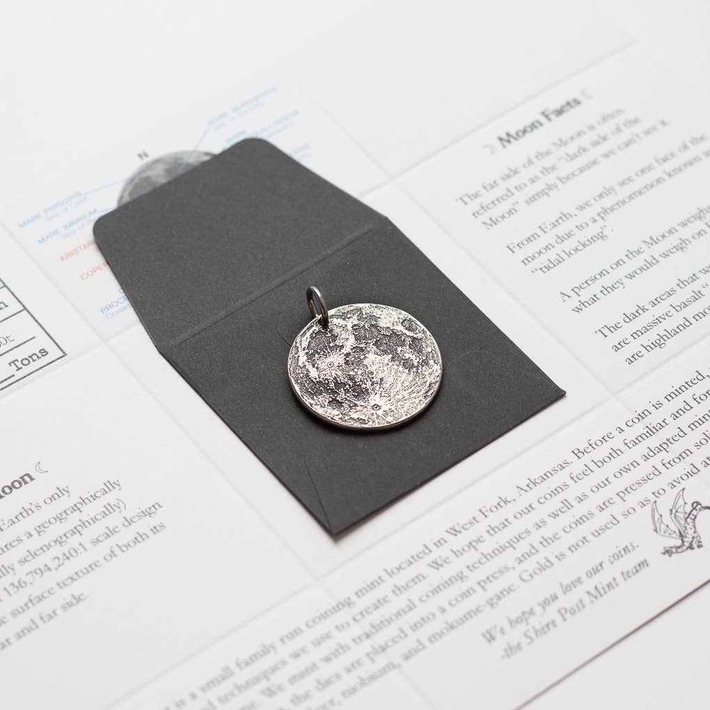Full Moon Silver Necklace